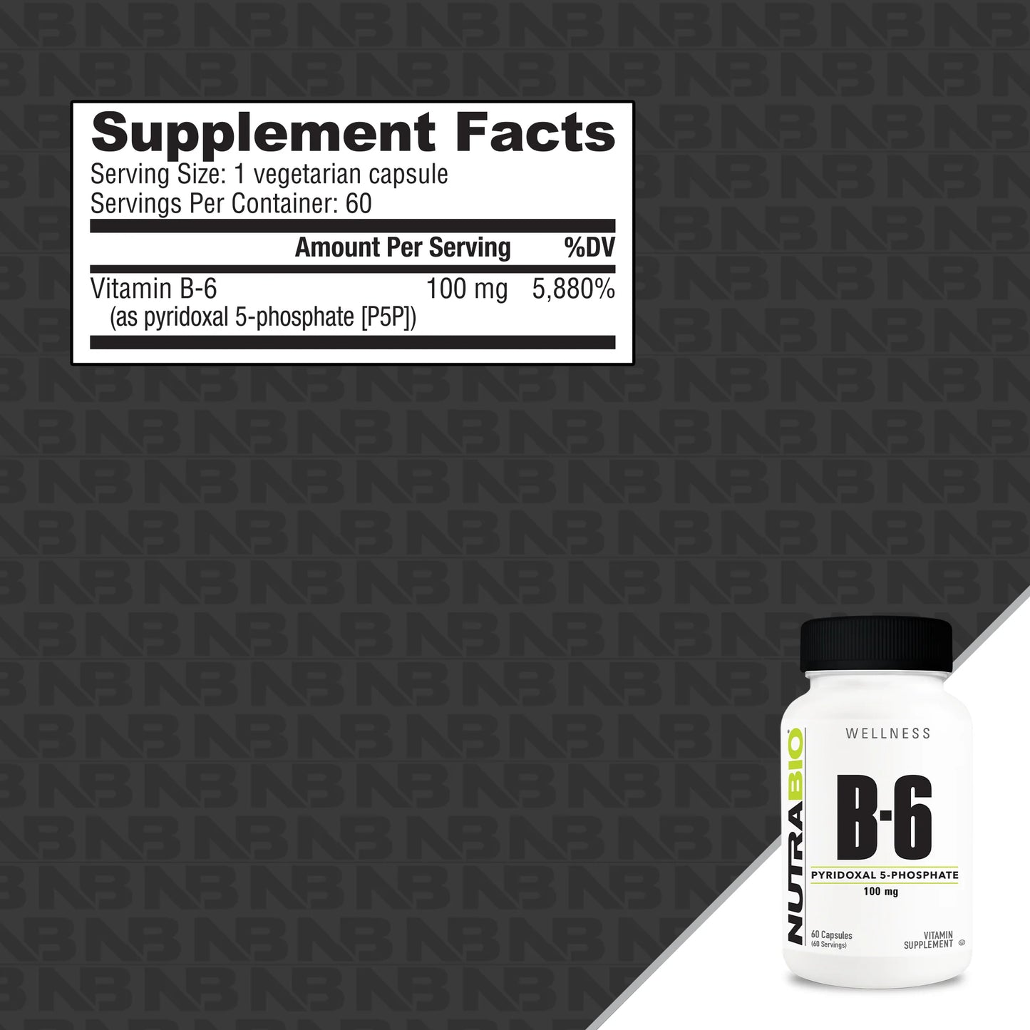 NutraBio - Vitamin B-6