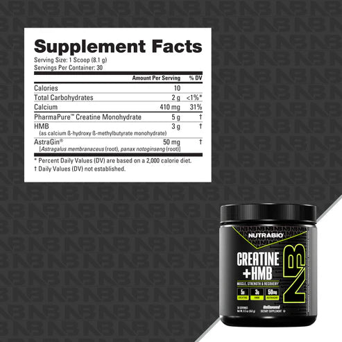 NutraBio - Creatine + HMB