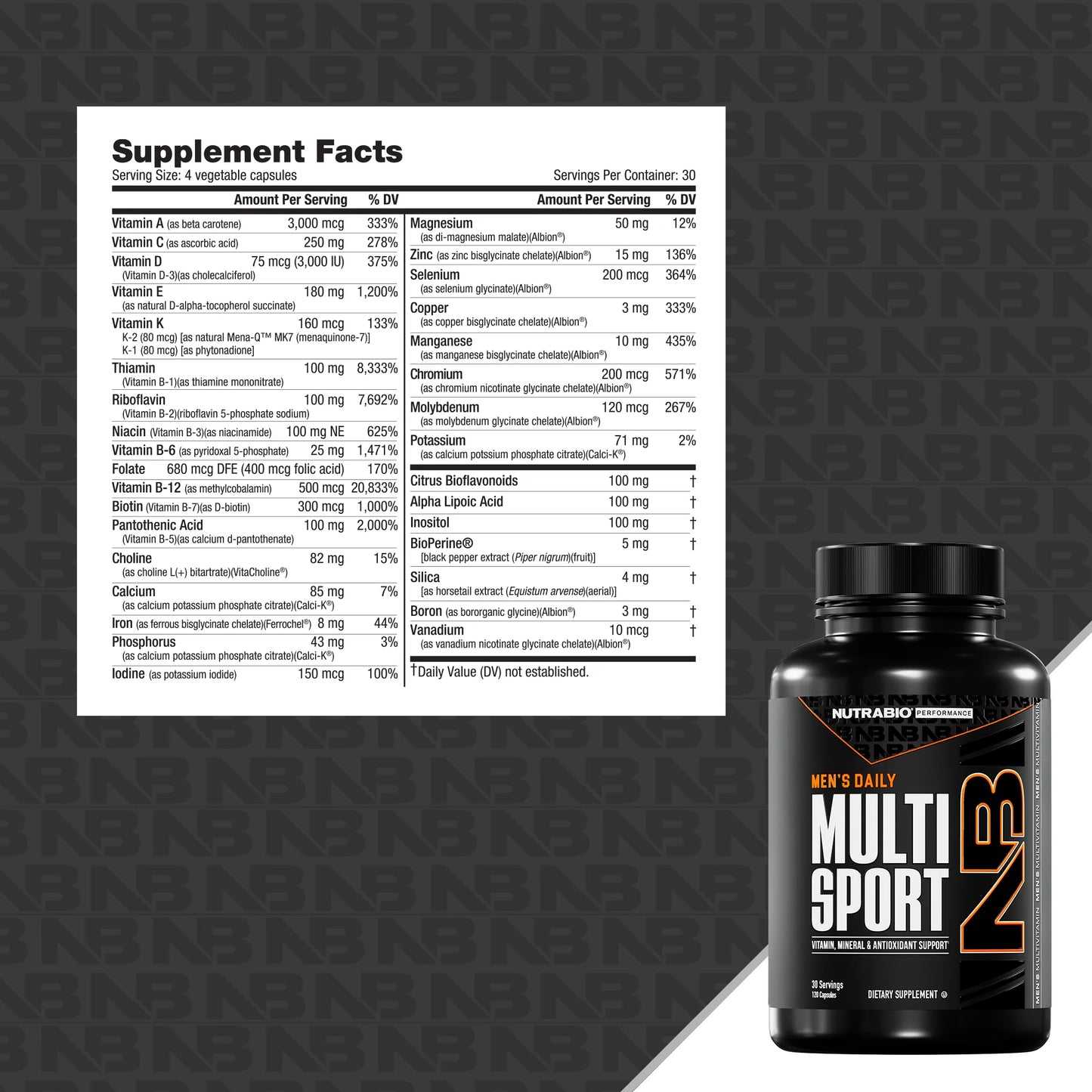 NutraBio - Men's Daily Multi Sport