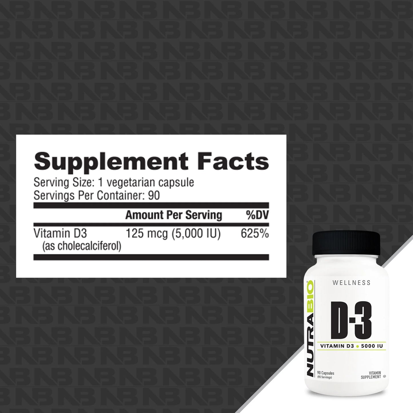 NutraBio - Vitamin D3 (5000IU)