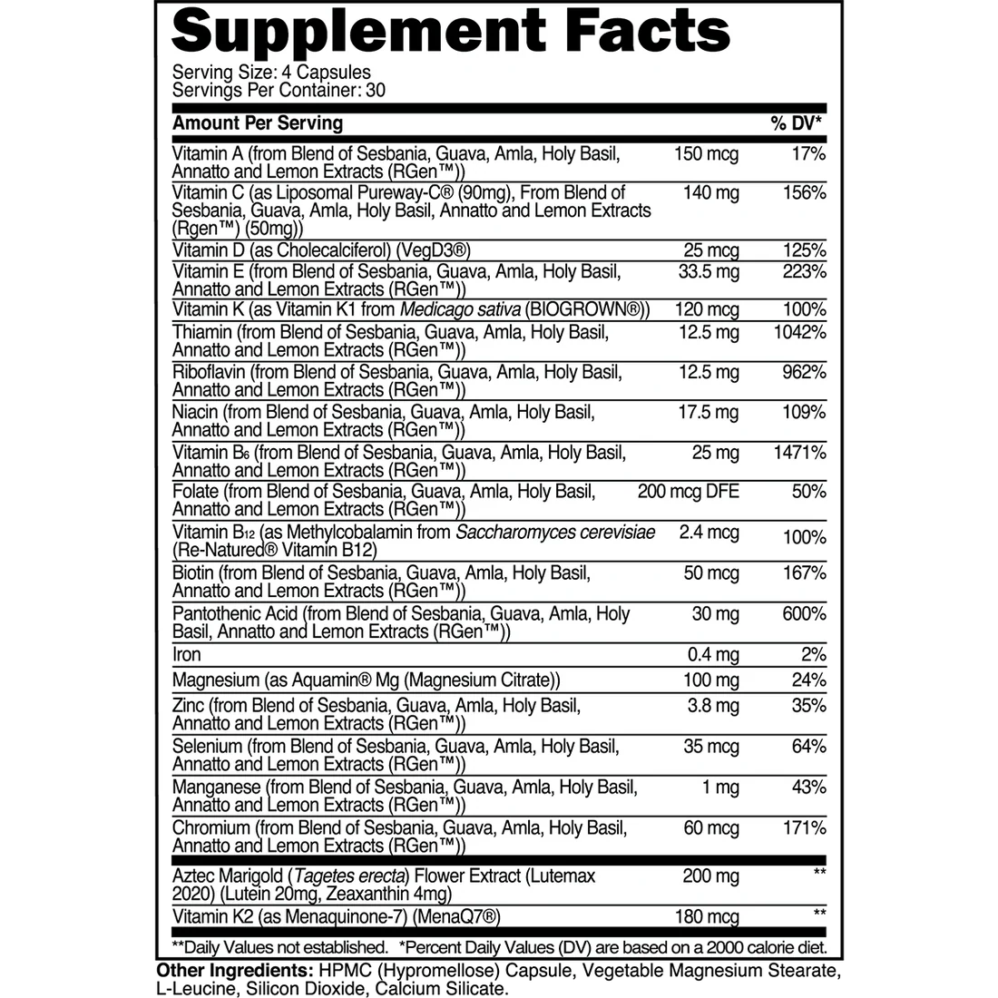 Transparent Labs - Multivitamin