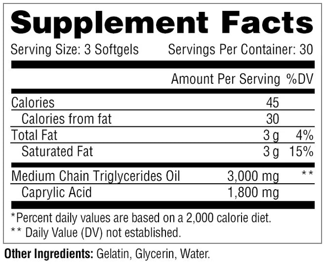 Metabolic Nutrition - MCT 3000