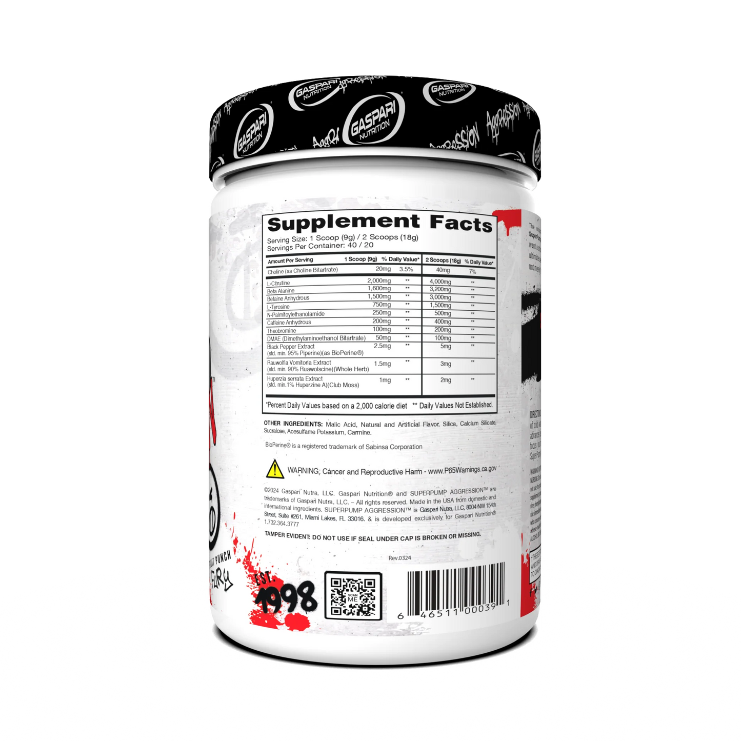 Gaspari - Super Pump Aggression Preworkout