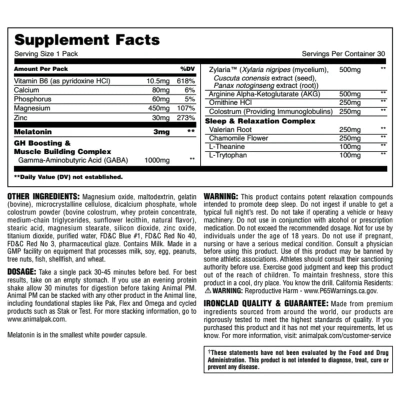 Animal - PM Sleep & Nighttime Recovery Packs