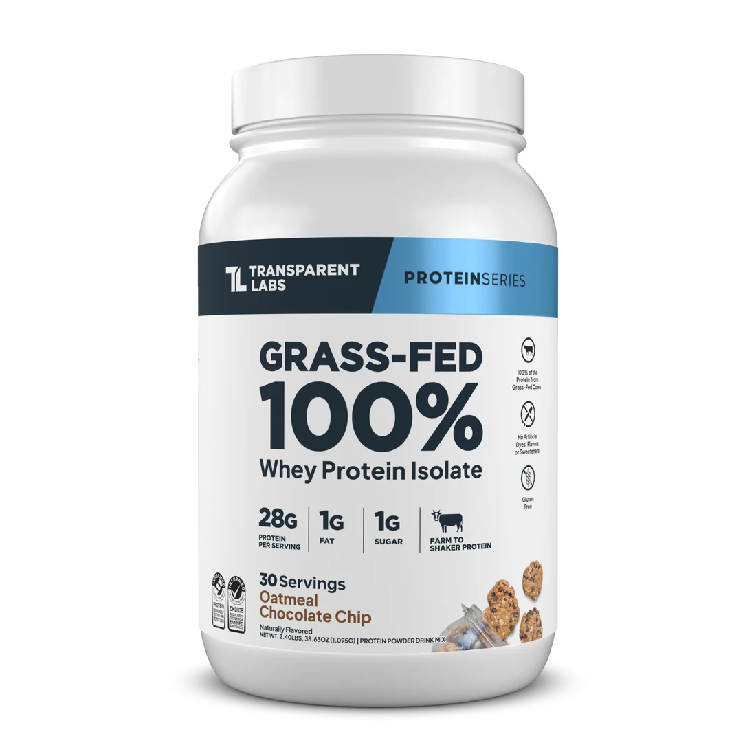 Transparent Labs - 100% Grass Fed Whey Protein Isolate 2LB