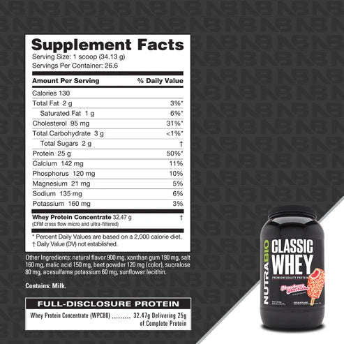 NutraBio - Classic Whey 2LB
