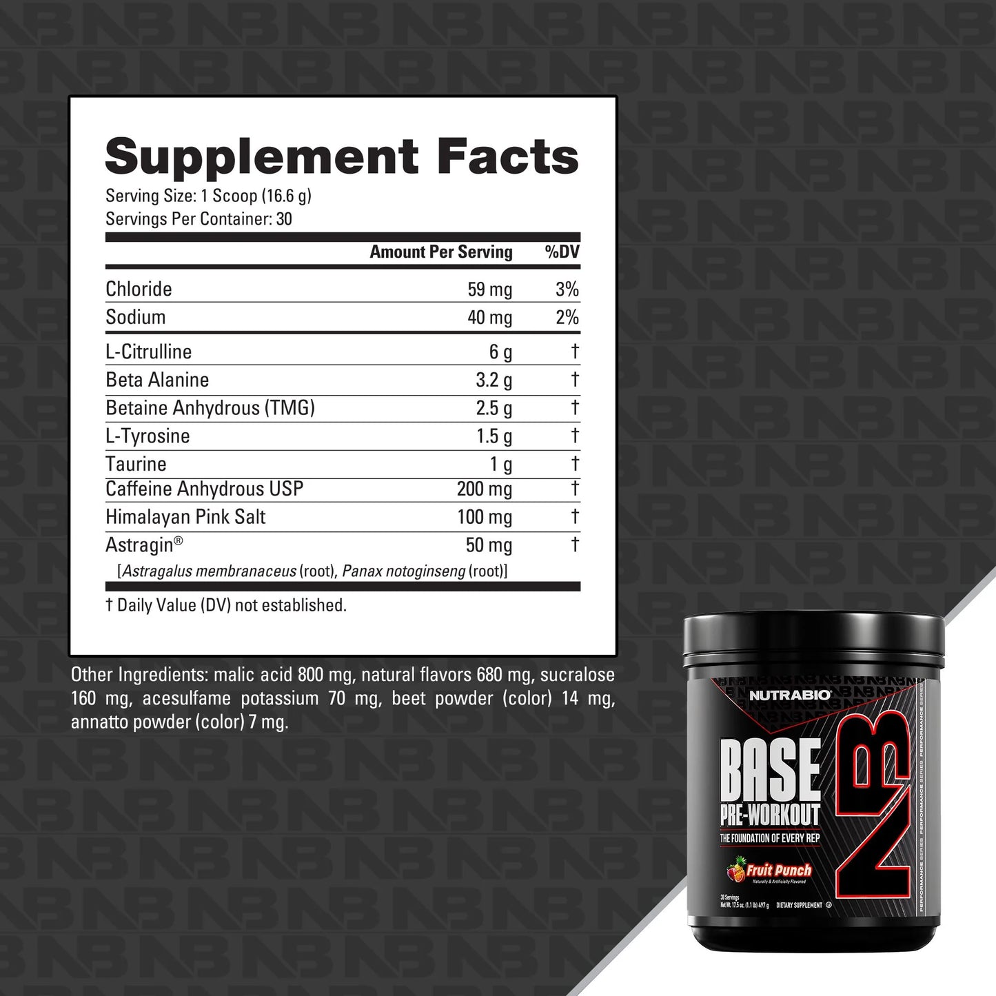 NutraBio - Base Pre-Workout