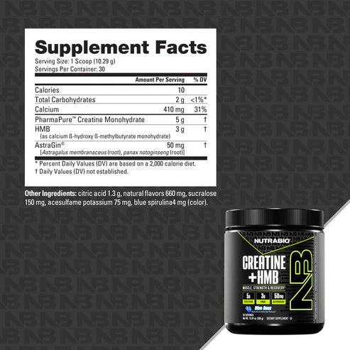 NutraBio - Creatine + HMB