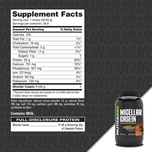 NutraBio - Micellar Casein 2LB