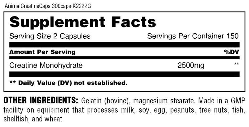 Animal - Creatine Capsules