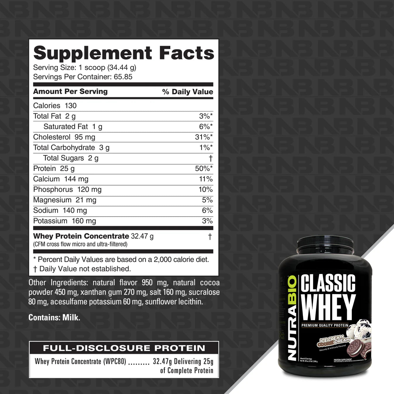 NutraBio - Classic Whey 5LB
