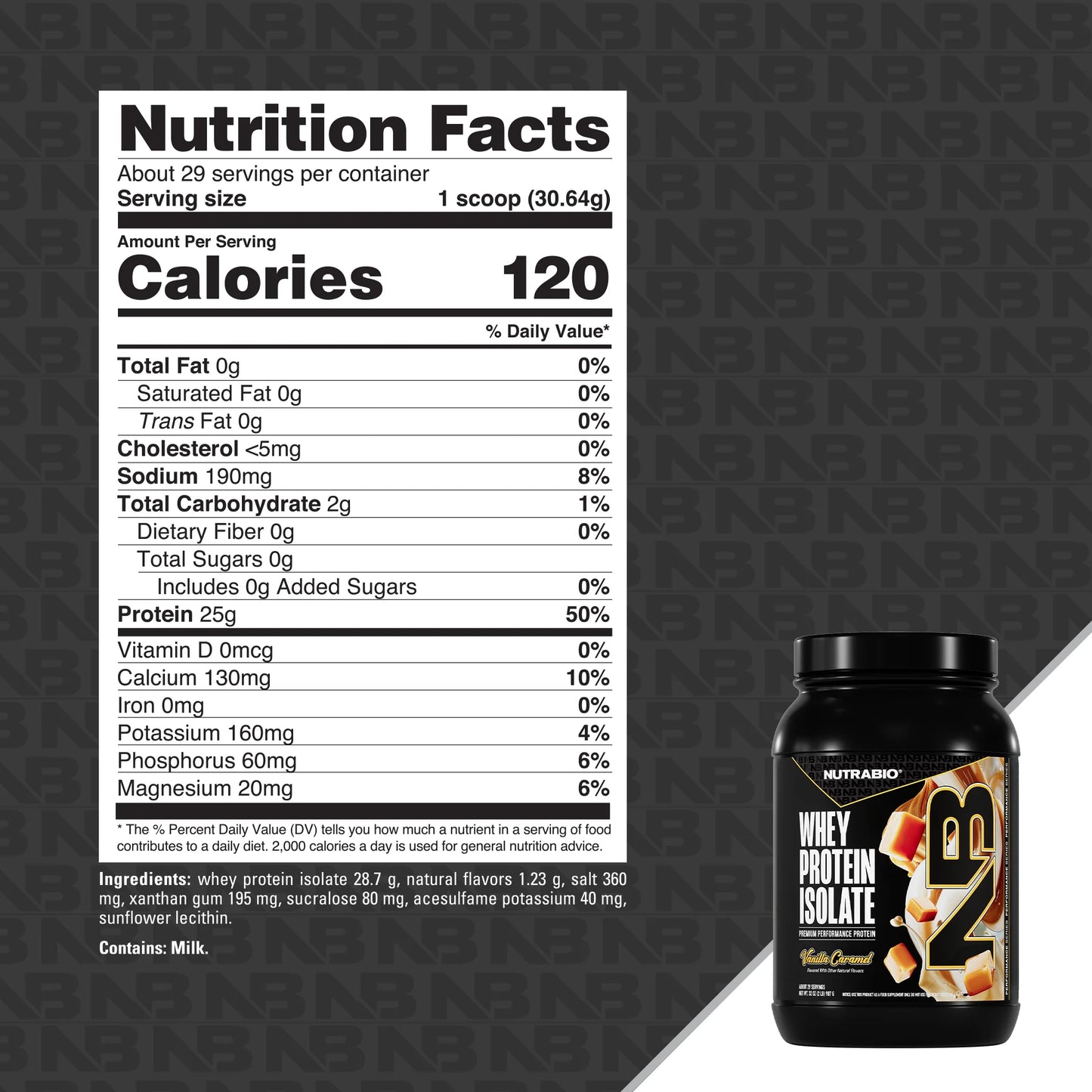 NutraBio - Whey Isolate 2LB