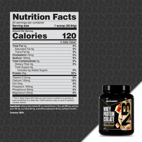 NutraBio - Whey Isolate 20serv