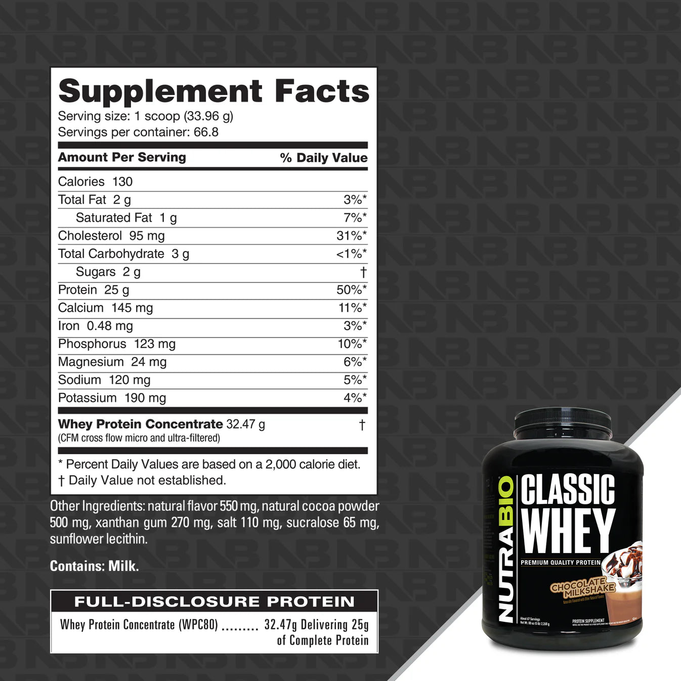 NutraBio - Classic Whey 5LB
