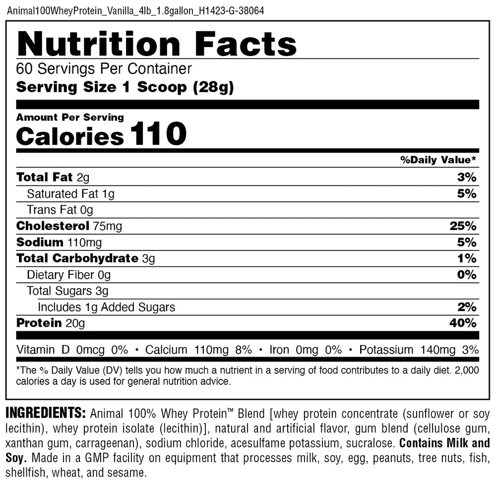 Animal - 100% Whey Protein 4LB