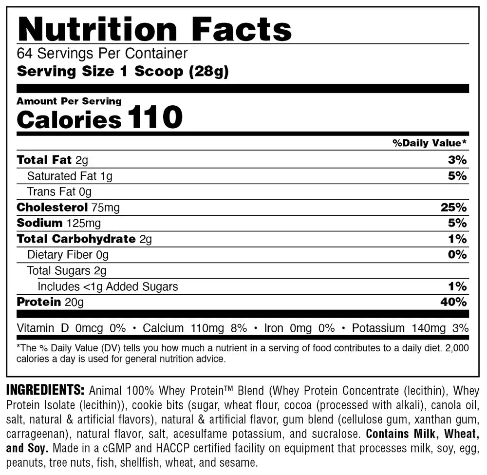 Animal - 100% Whey Protein 4LB