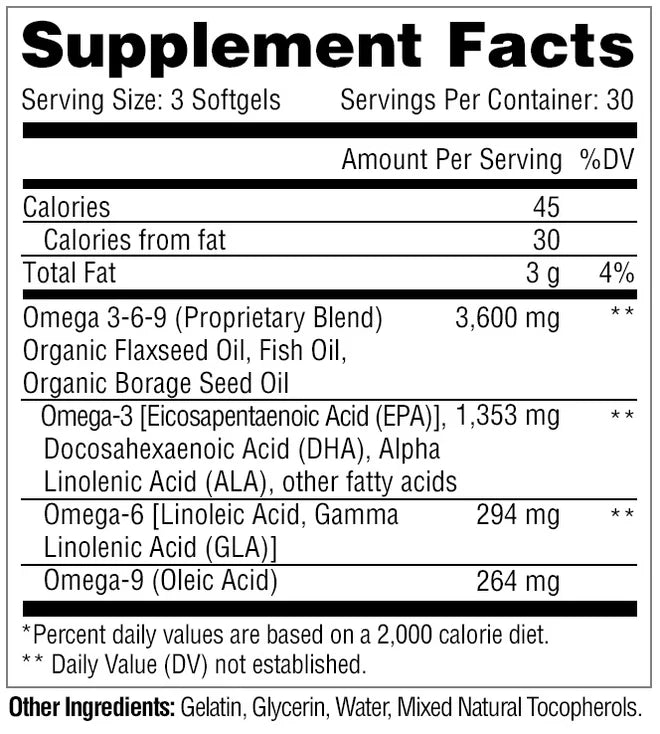 Metabolic Nutrition - Omega 369