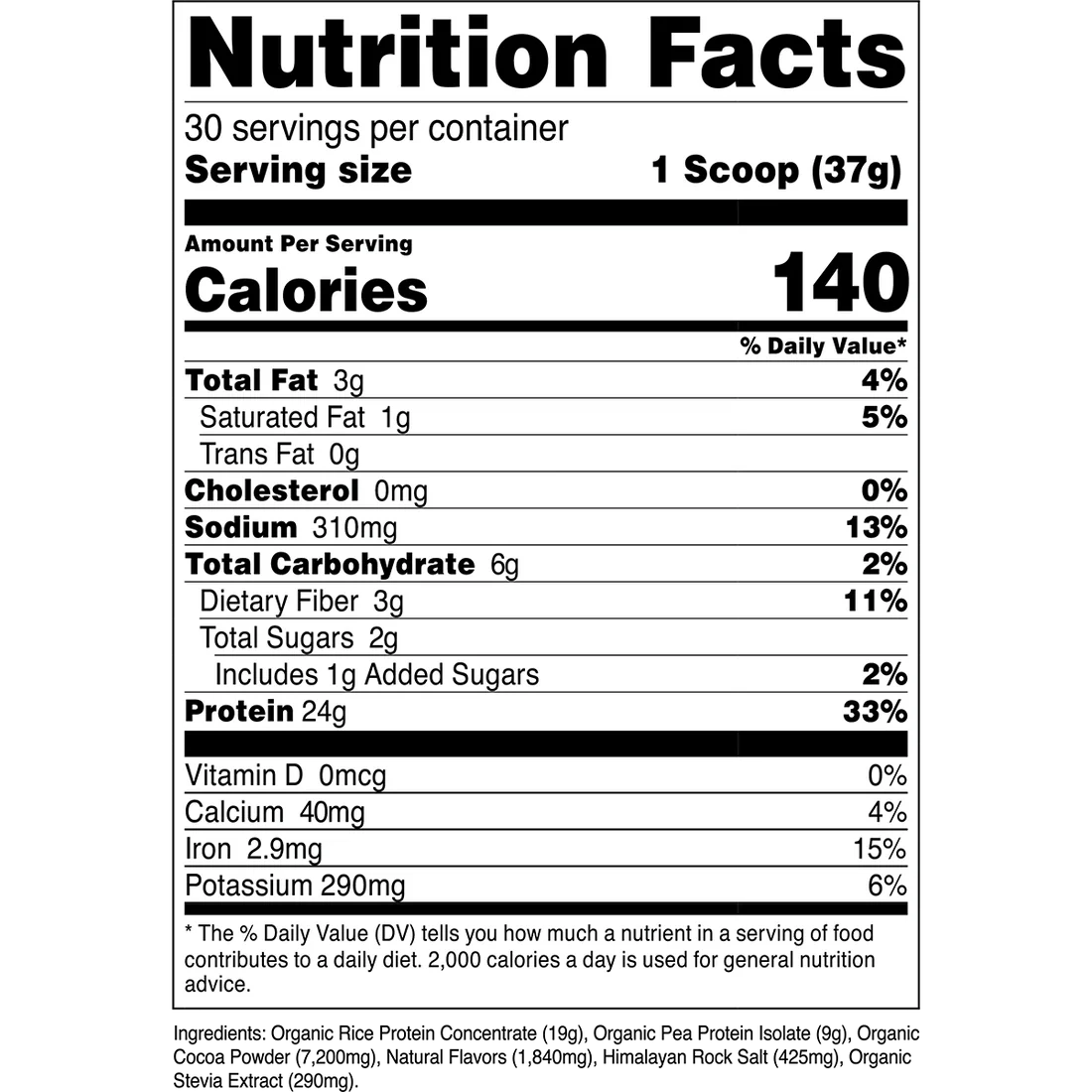 Transparent Labs - Organic Vegan Protein 2lb