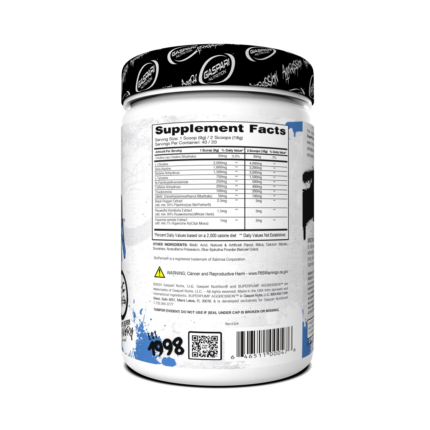 Gaspari - Super Pump Aggression Preworkout