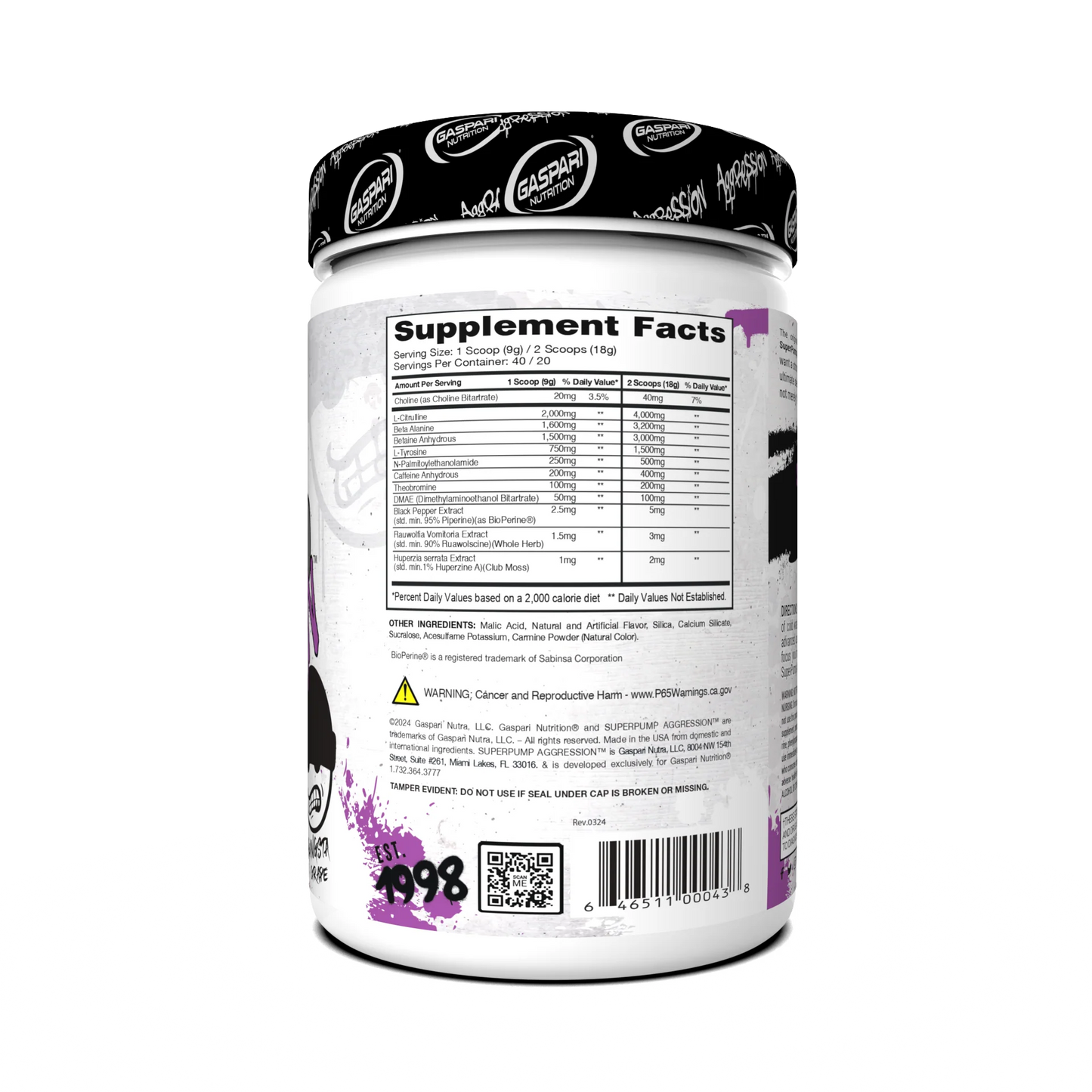 Gaspari - Super Pump Aggression Preworkout