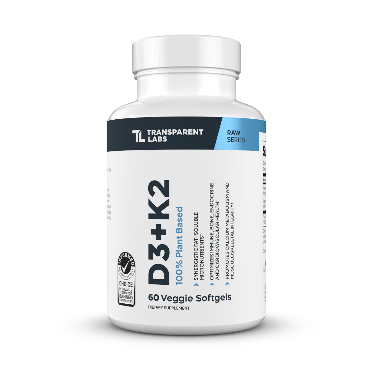 Transparent Labs - D3+K2