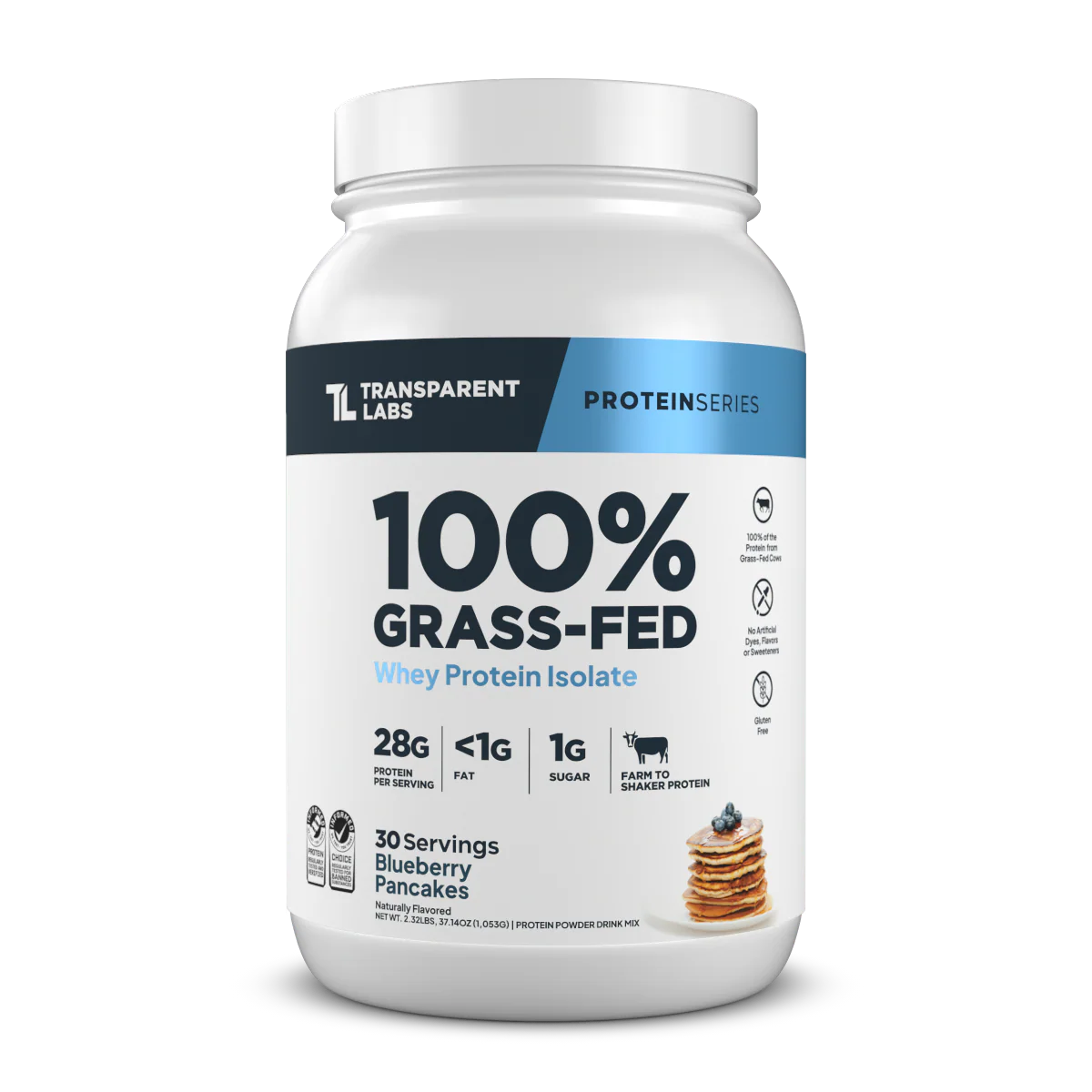 Transparent Labs - 100% Grass Fed Whey Protein Isolate 2LB