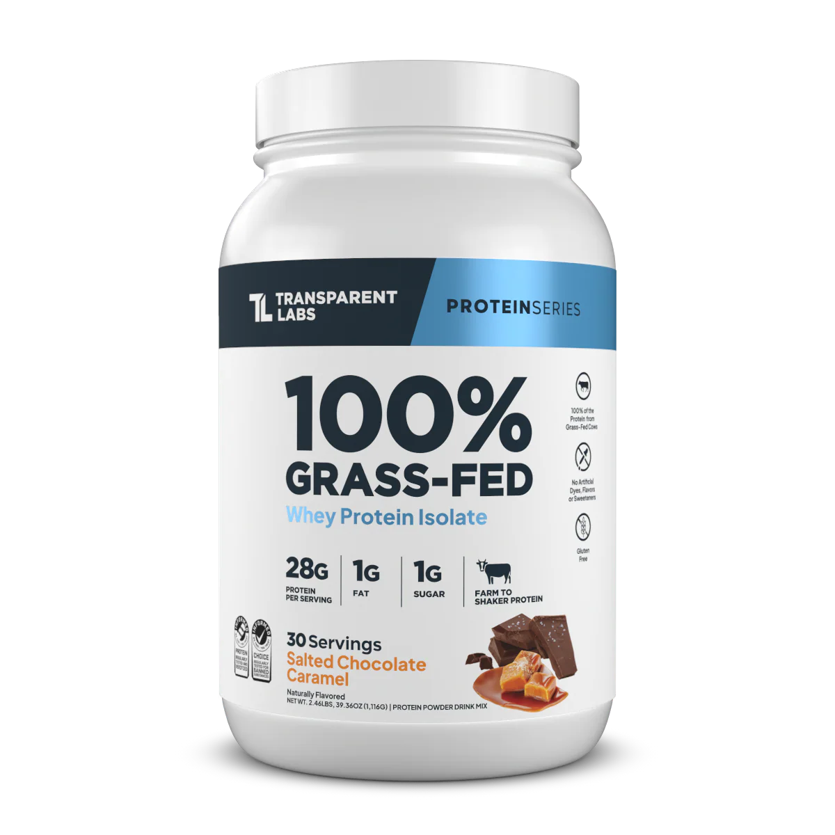 Transparent Labs - 100% Grass Fed Whey Protein Isolate 2LB