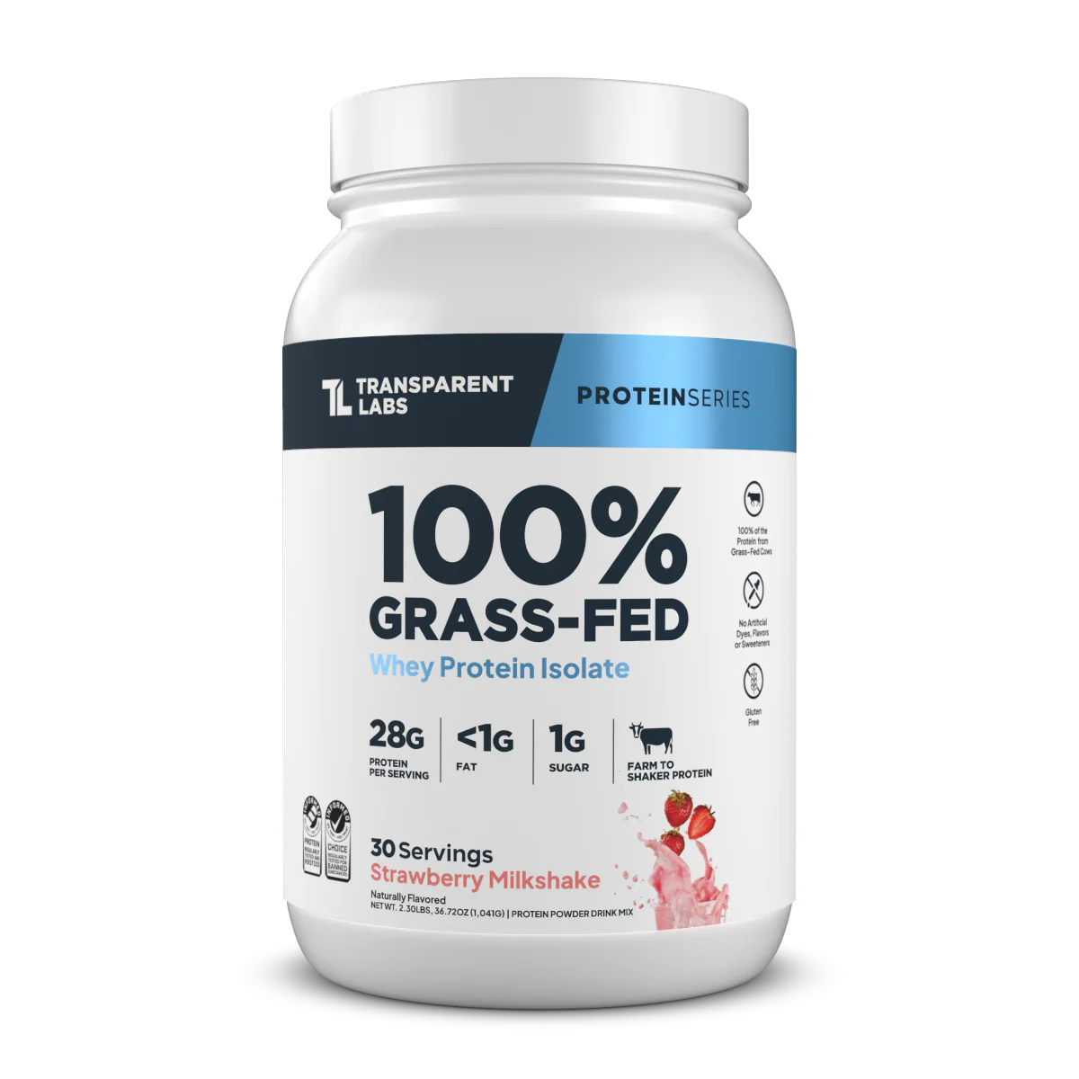 Transparent Labs - 100% Grass Fed Whey Protein Isolate 2LB