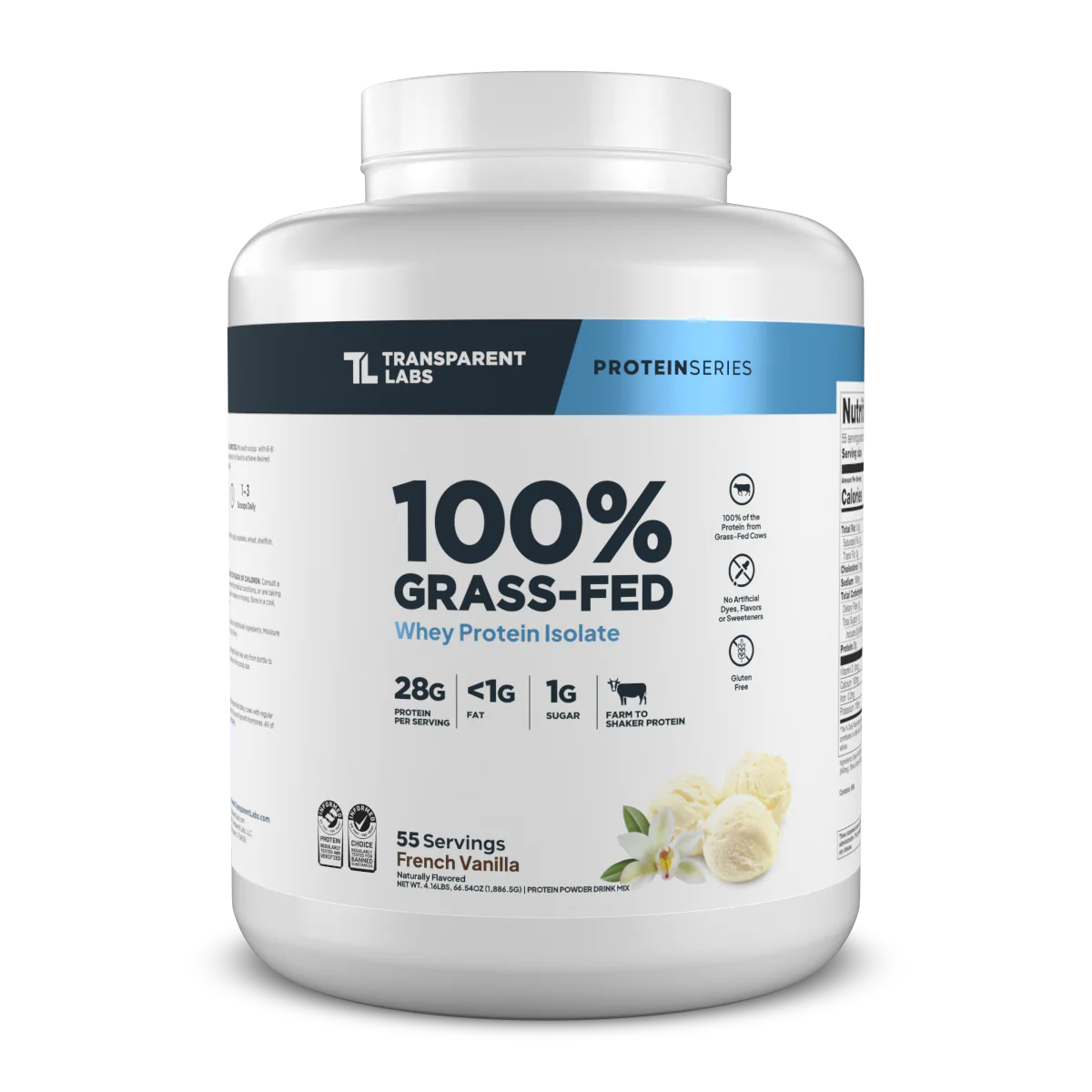 Transparent Labs - 100% Grass Fed Whey Protein Isolate 4LB