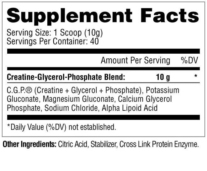 Metabolic Nutrition - CGP Creatine
