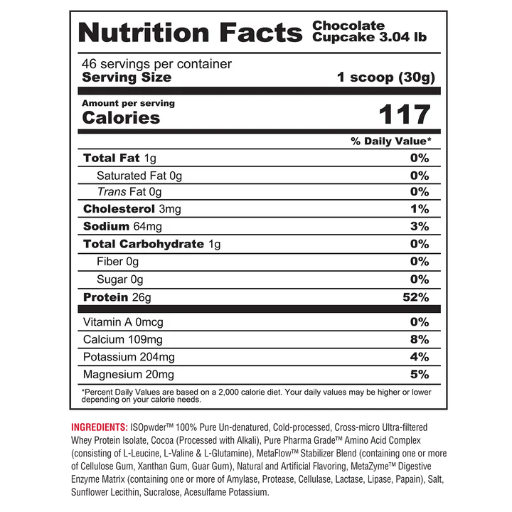 Metabolic Nutrition - Iso PWDR 3LB