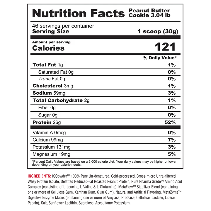 Metabolic Nutrition - Iso PWDR 3LB
