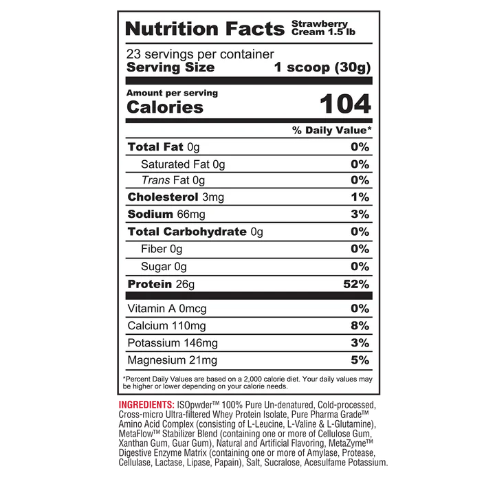 Metabolic Nutrition - Iso PWDR 1.5LB